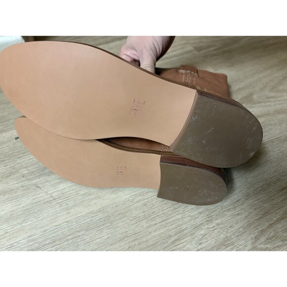 NEW! FRYE Women’s ANNA Shortie Short Leather Pull On Ankle Boots Camel Size 9 M - Picture 8 of 9